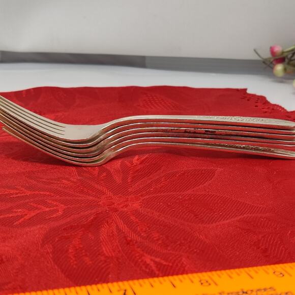 11X Silver Plate Dinner Salad Forks Nobility Plate Royal Rose Oneida - Picture 15 of 16